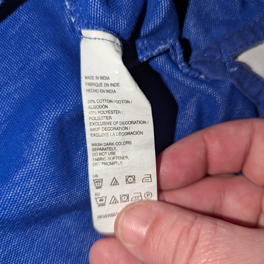 Izod Men's Large Blue Golf Short‎ Sleeve "The Advantage Polo" - Picture 4 of 4